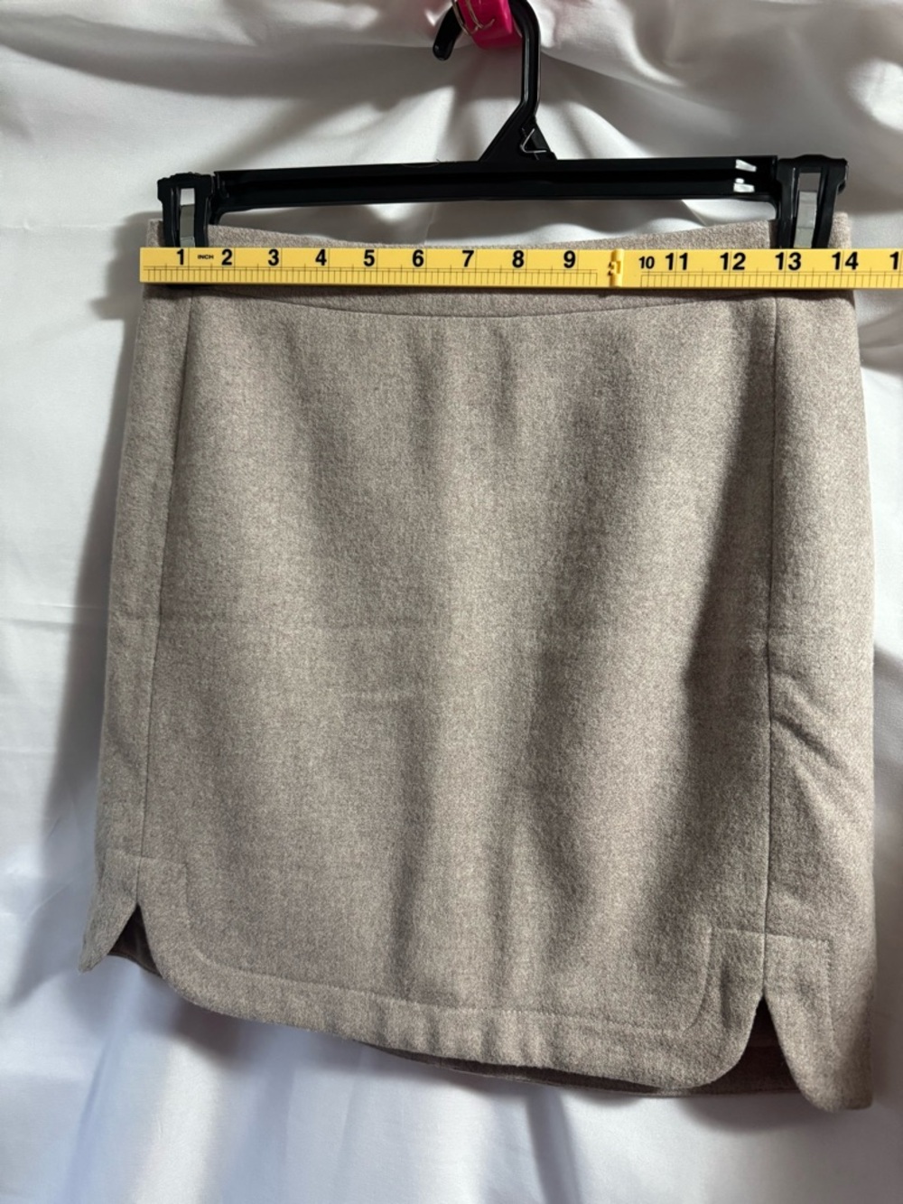 J. Crew Beige Wool-Blend Mini Skirt Size 00 - Picture 9 of 9